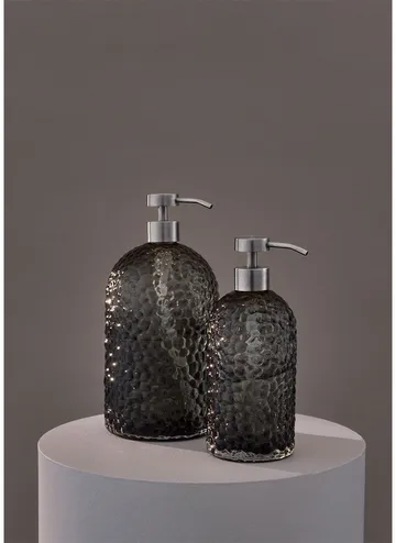Arura soap dispenser 16 cm - Black-silver - AYTM