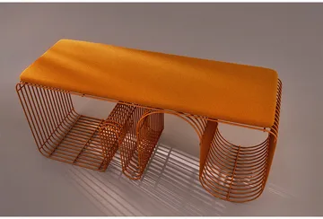 Curva seating bench 100 cm - Amber - AYTM