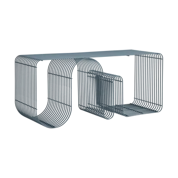 Curva seating bench 100 cm - Dusty blue - AYTM