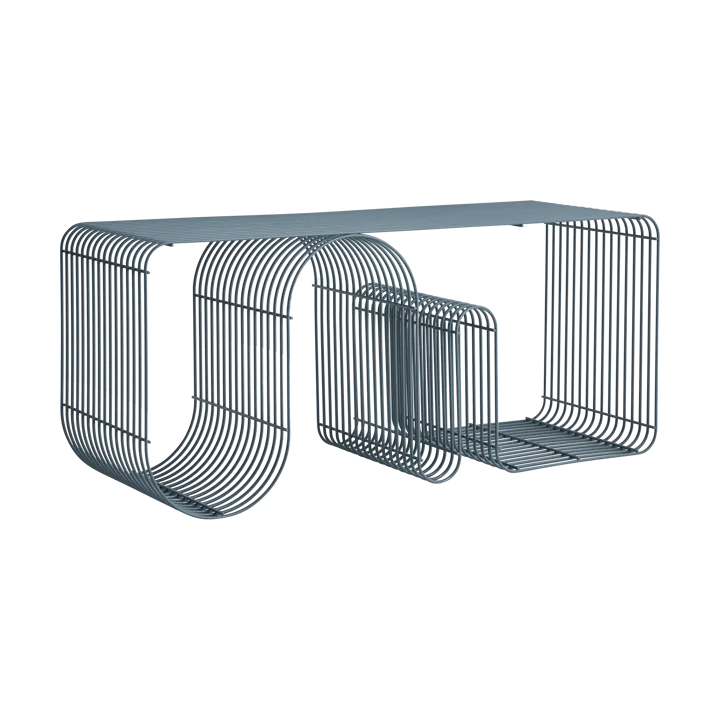 Curva seating bench 100 cm - Dusty blue - AYTM