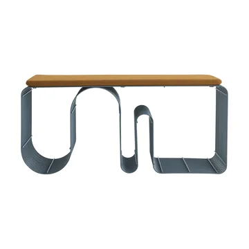 Curva seating bench 100 cm - Dusty blue - AYTM