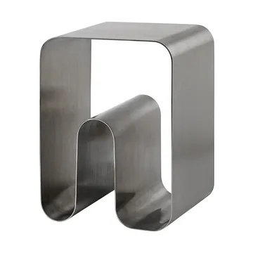 Curva solid stool - Silver, 32x32x43.2 cm - AYTM