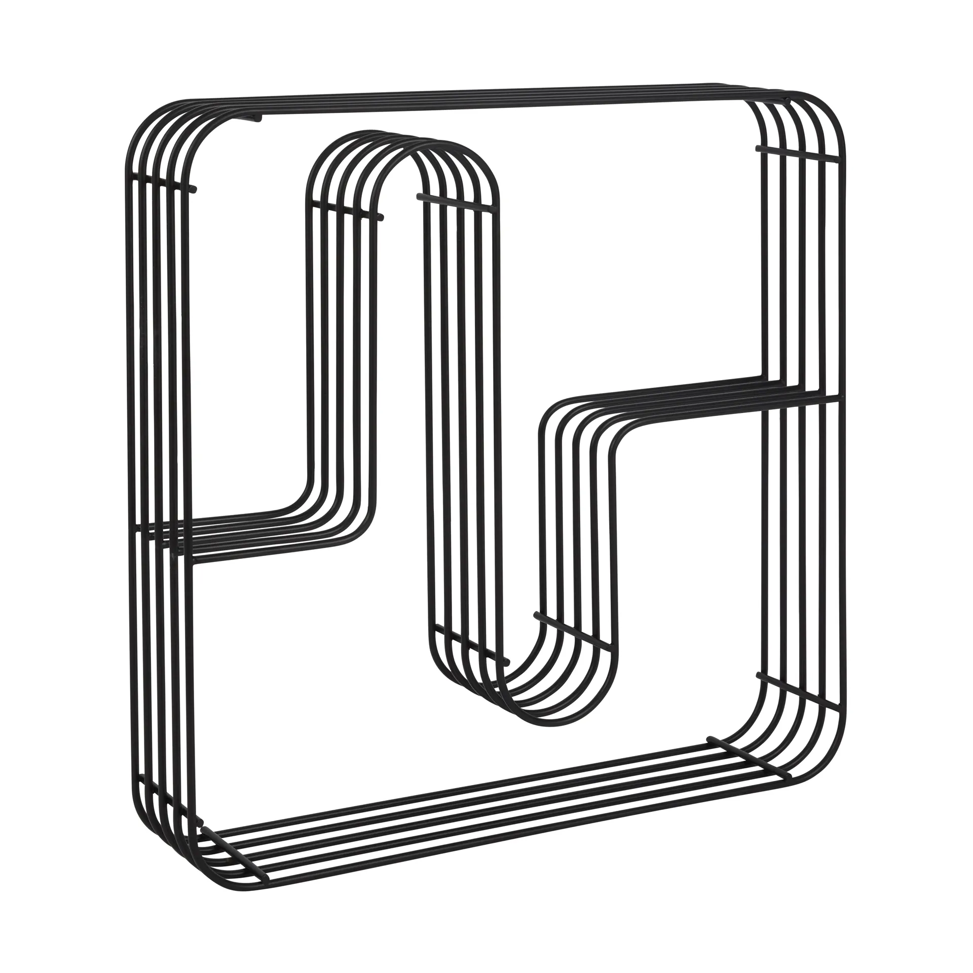 Curva wall shelf square, Black AYTM