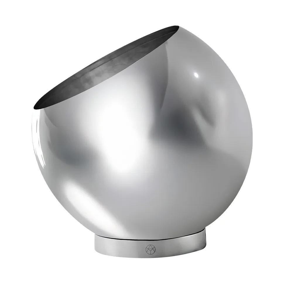 Globe flowerpot Ø17 cm, Silver AYTM