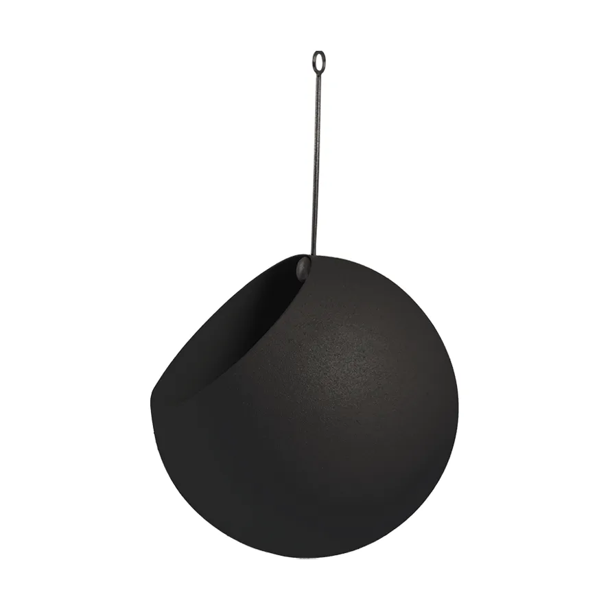 GLOBE hanging pot Ø17 cm h28 cm, Black AYTM