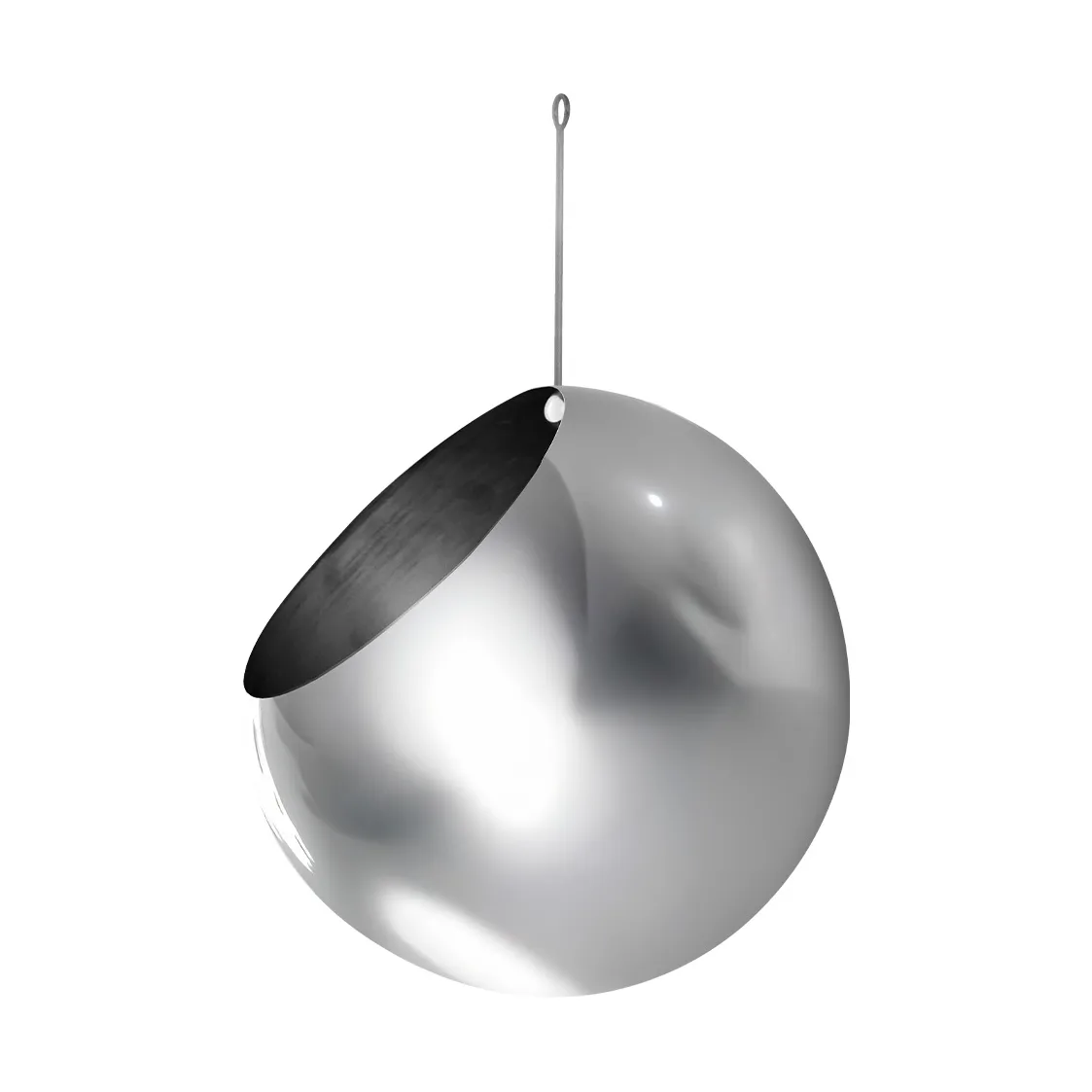 GLOBE hanging pot Ø21 cm h32 cm, Silver AYTM