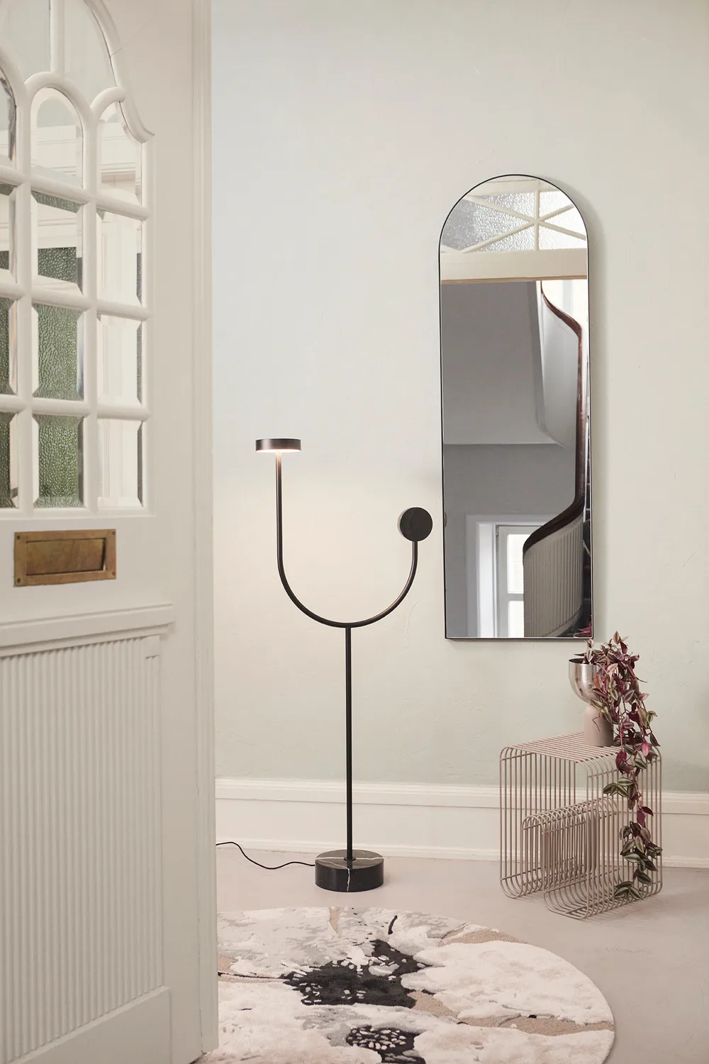 GRASIL floor lamp 51.5x127.6 cm, Black/black AYTM