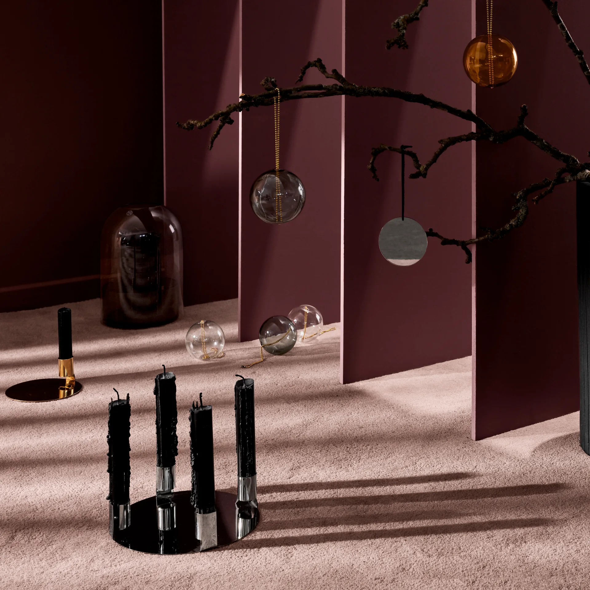 Monili Christmas tree bauble, amber AYTM