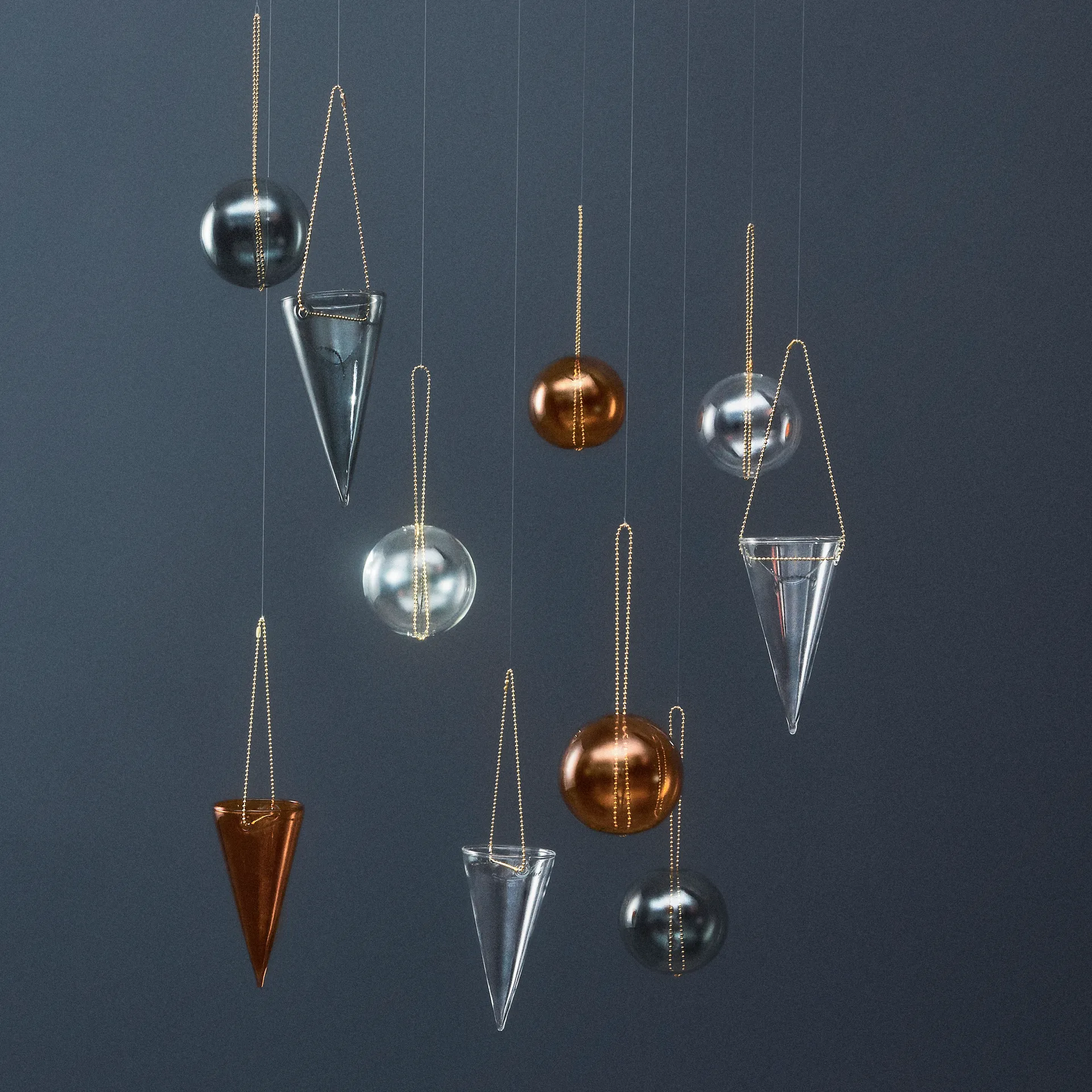 Monili Christmas tree decoration, clear AYTM