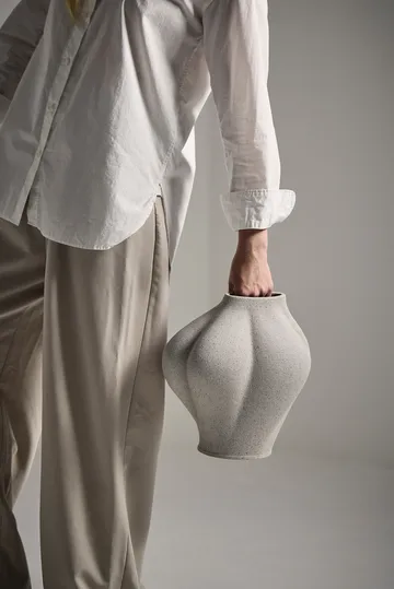 Saltare vase - Taupe, Ø13.8x30 cm - AYTM