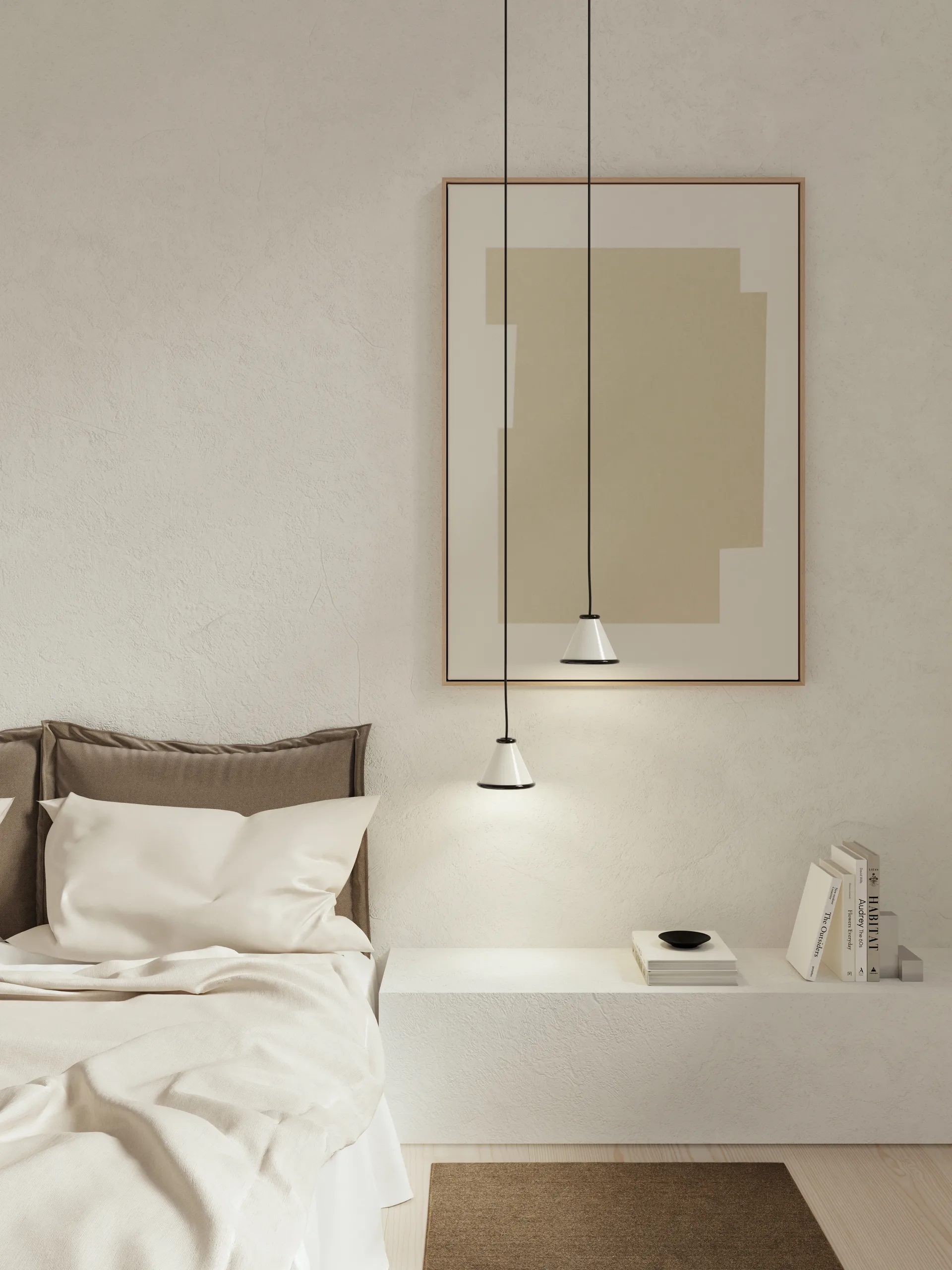Belle pendant Ø15 cm, Glossy white-glossy black Belid