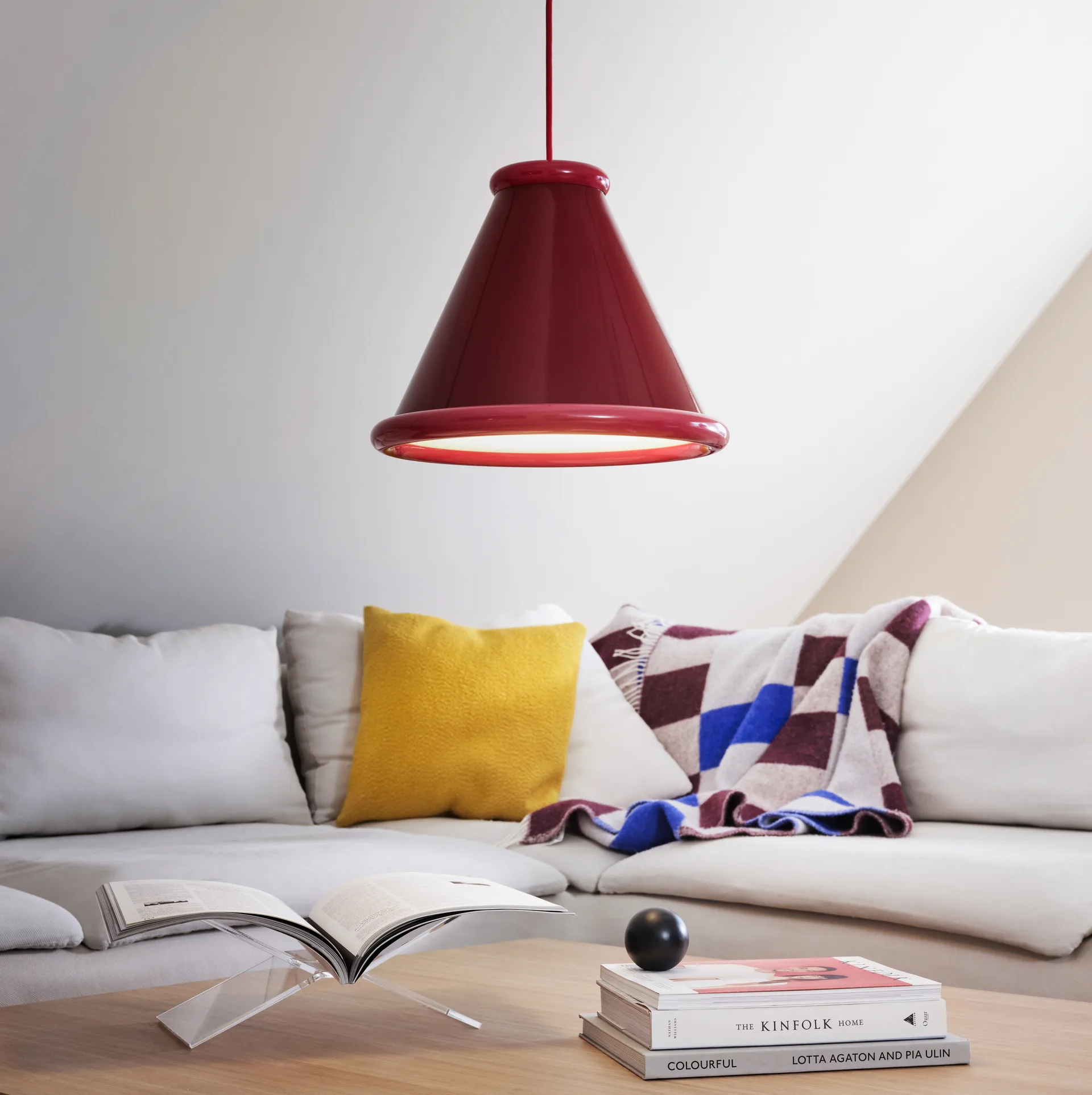Belle pendant Ø36 cm, Wine red-red violet Belid