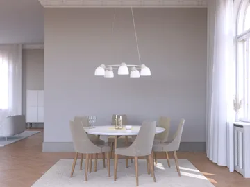 Bird chandelier Ø95.3 cm - Sand-brass-opal glass - Belid