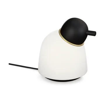 Bird table lamp 21.5 cm - Black-brass-opal glass - Belid
