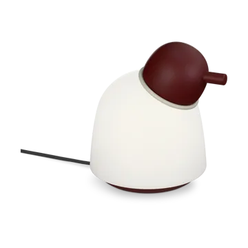 Bird table lamp 21.5 cm - Dark red-sand-opal glass - Belid