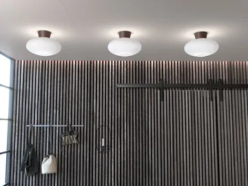 Bullo ceiling lamp XL opal glass Ø38 cm - Oxidee - Belid