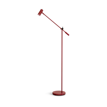 Cato floor lamp 134 cm - Glossy ruby red-matte black - Belid