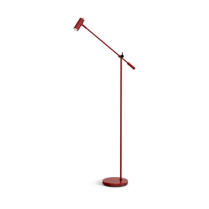Cato floor lamp 134 cm - Glossy ruby red-matte black - Belid