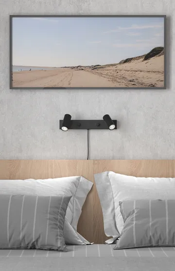 Cato wall lamp double - Matte black - Belid