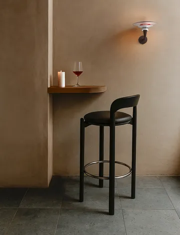 Diablo wall lamp Ø20 cm - Matte black-gloss red - Belid