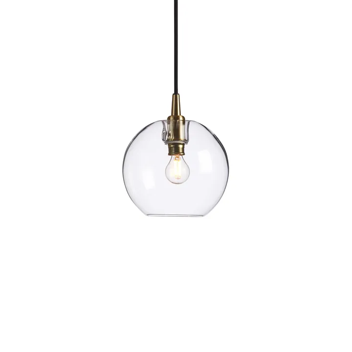 Gloria pendant lamp Ø19 cm - brass-clear glass - Belid