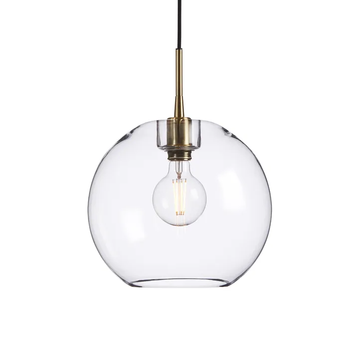 Gloria pendant lamp Ø32 cm - brass-clear glass - Belid