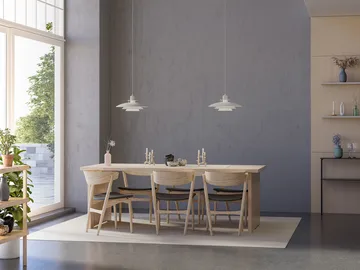 Primus pendant Ø43 cm - Matte white-brass - Belid