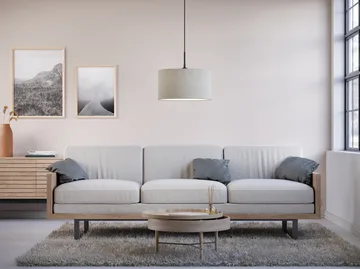 Soft pendant lamp Ø40 cm - White wool - Belid