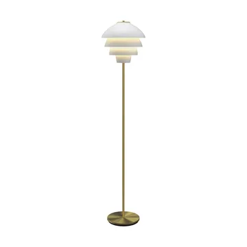 Valencia Floor Lamp 150 cm - Matt white - brass - Belid