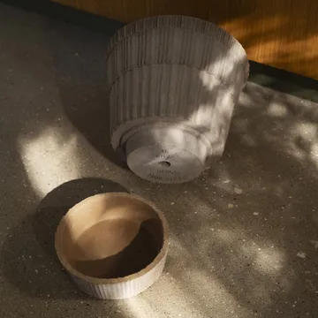 Atlas raw pot with saucer - Grey, Ø16 cm - Bergs Potter