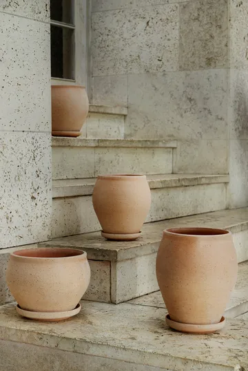 Delphi pot with saucer, 2 pieces - Pink, Ø20 cm - Bergs Potter