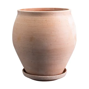 Delphi pot with saucer, 2 pieces - Pink, Ø26 cm - Bergs Potter