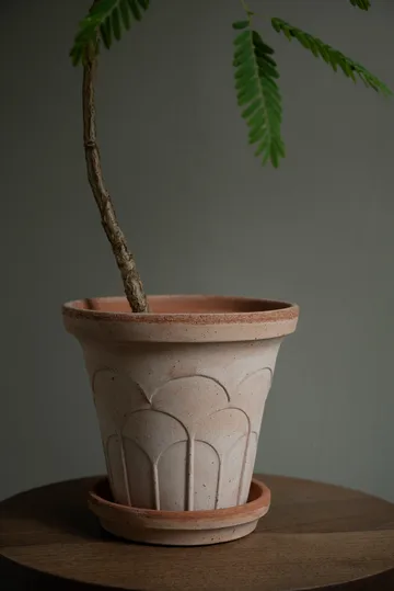 Fleur pot with saucer, 2 pieces - Pink, Ø16 cm - Bergs Potter