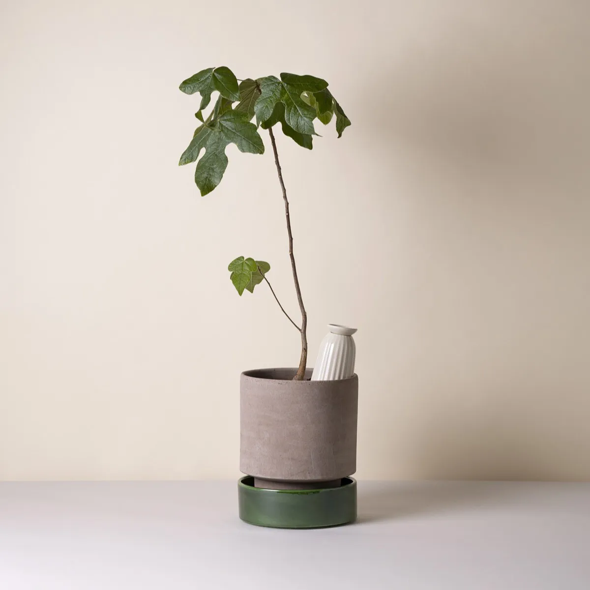Hoff pot, Ø18 cm, Raw Grey-Emerald Green Bergs Potter