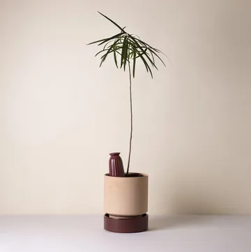 Hoff pot - Ø18 cm, Raw Rosa-Deep Burgundy - Bergs Potter