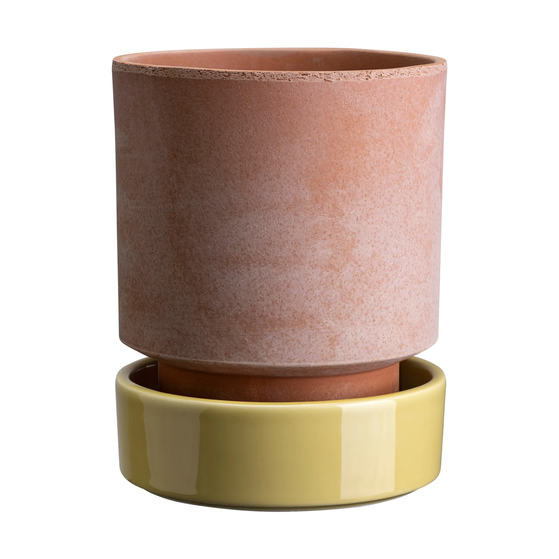 Hoff pot, Ø18 cm, Raw Rosa-Pale Yellow Bergs Potter
