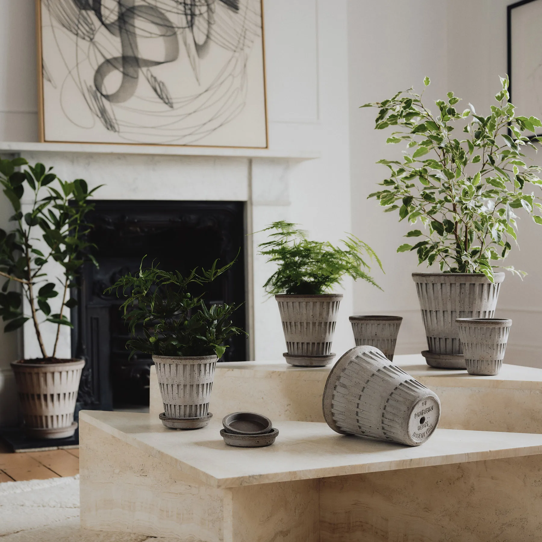 Pantheon raw pot, Grey, Ø12 cm Bergs Potter