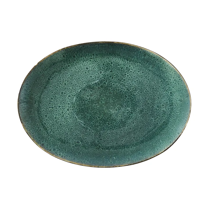 Bitz oval serving dish 45x34 cm - Black-green - Bitz