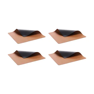 Bitz placemat 33x46 cm 4-pack - Black-brown - Bitz