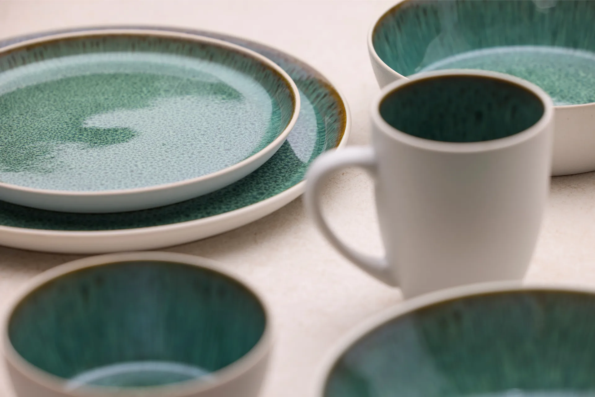 Bitz soup bowl Ø 18 cm, White-green Bitz