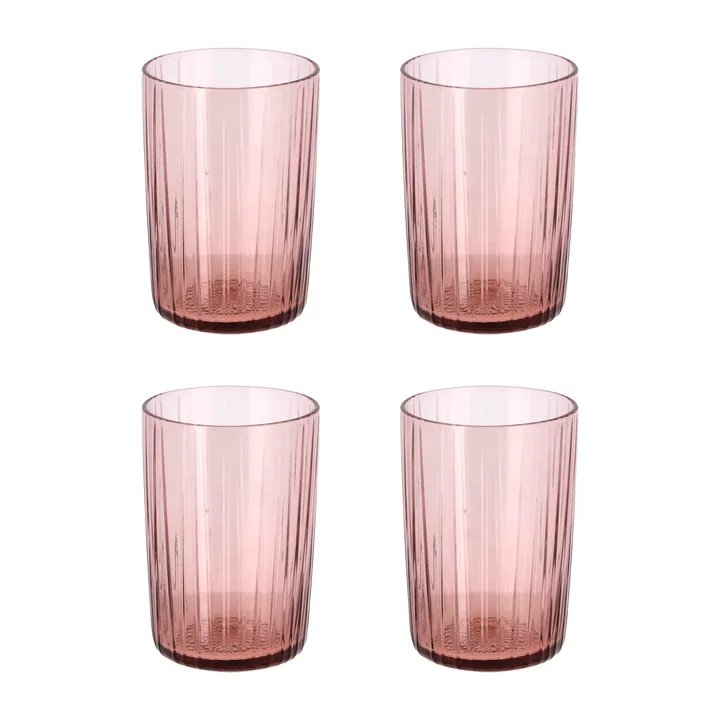 Kusintha drinking glass 28 cl 4-pack - Pink - Bitz