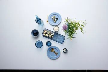 Kusintha serving dish rectangular 14x38 cm - Blue - Bitz