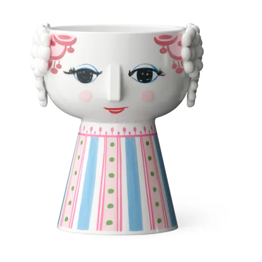 Eva candlestick 9,5 cm, Pink Bjørn Wiinblad