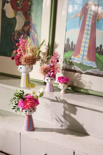Eva candlestick 9,5 cm - Pink - Bjørn Wiinblad