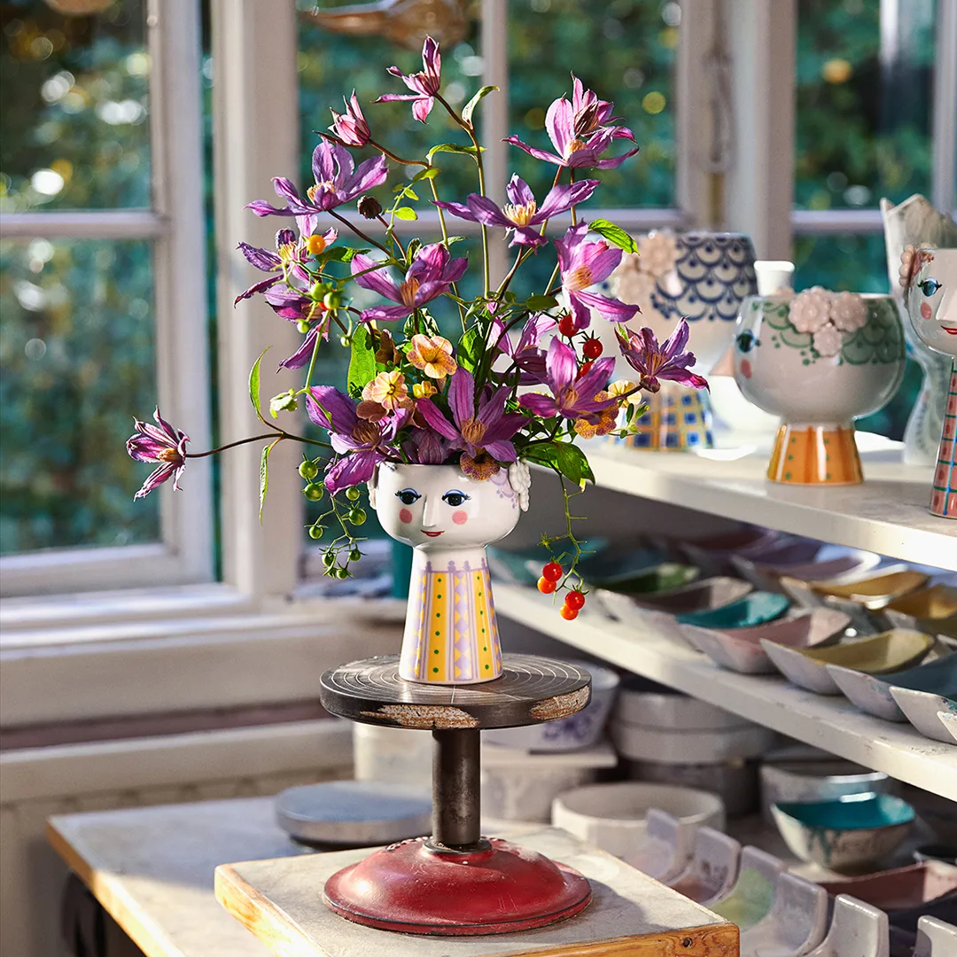 Eva vase 15 cm, Purple Bjørn Wiinblad