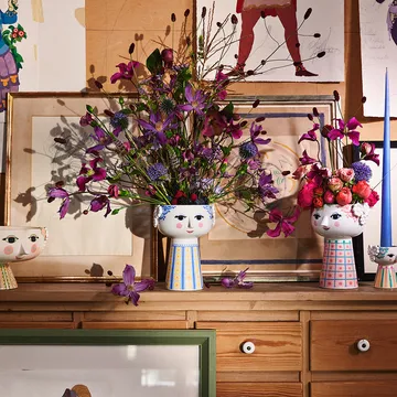 Eva vase 18.5 cm - Blue-blue - Bjørn Wiinblad