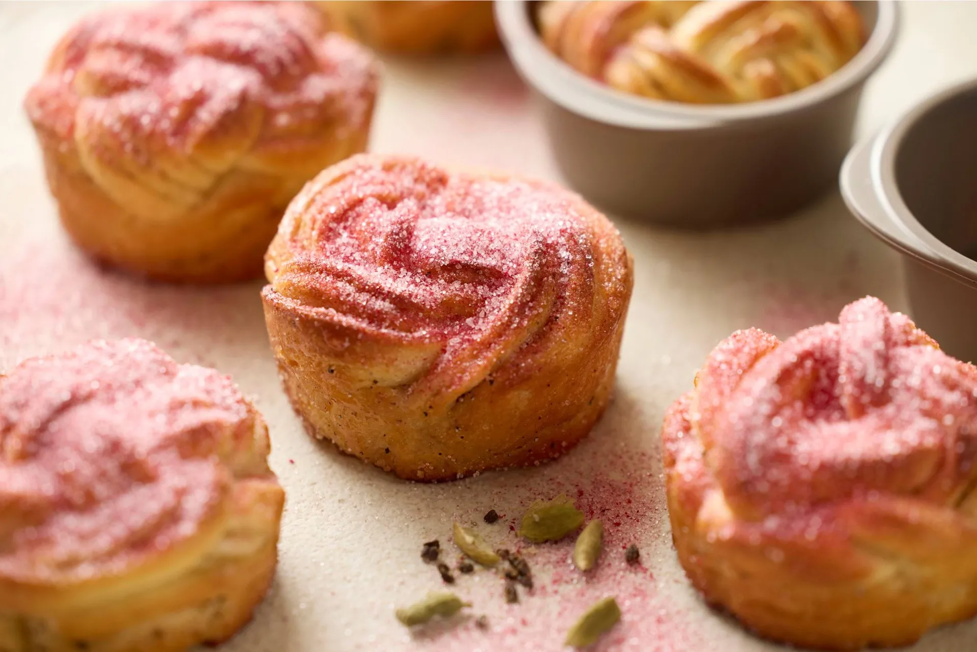 Blomsterbergs muffin swirl tin, Latte, 6-pack Blomsterbergs