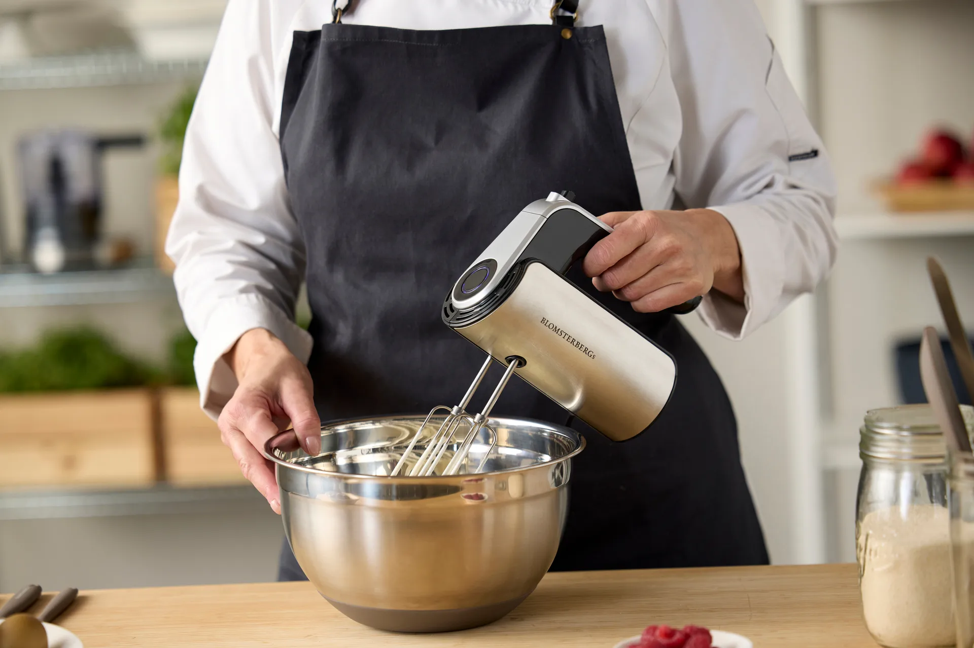 Mixing bowl with silicone base latte., 5 liters Blomsterbergs