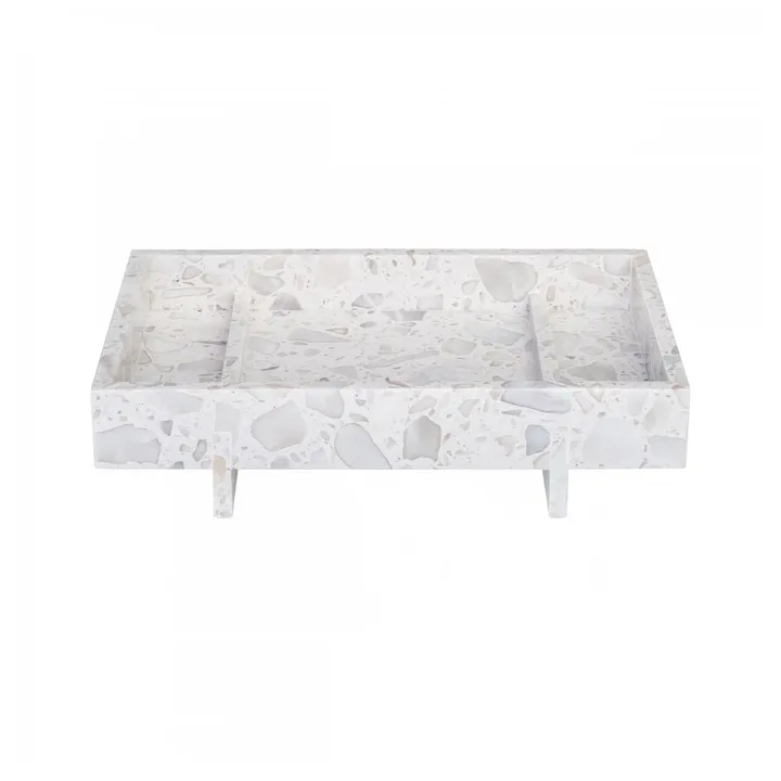 Alegto tray marble 18x30 cm - Nimbus cloud - blomus