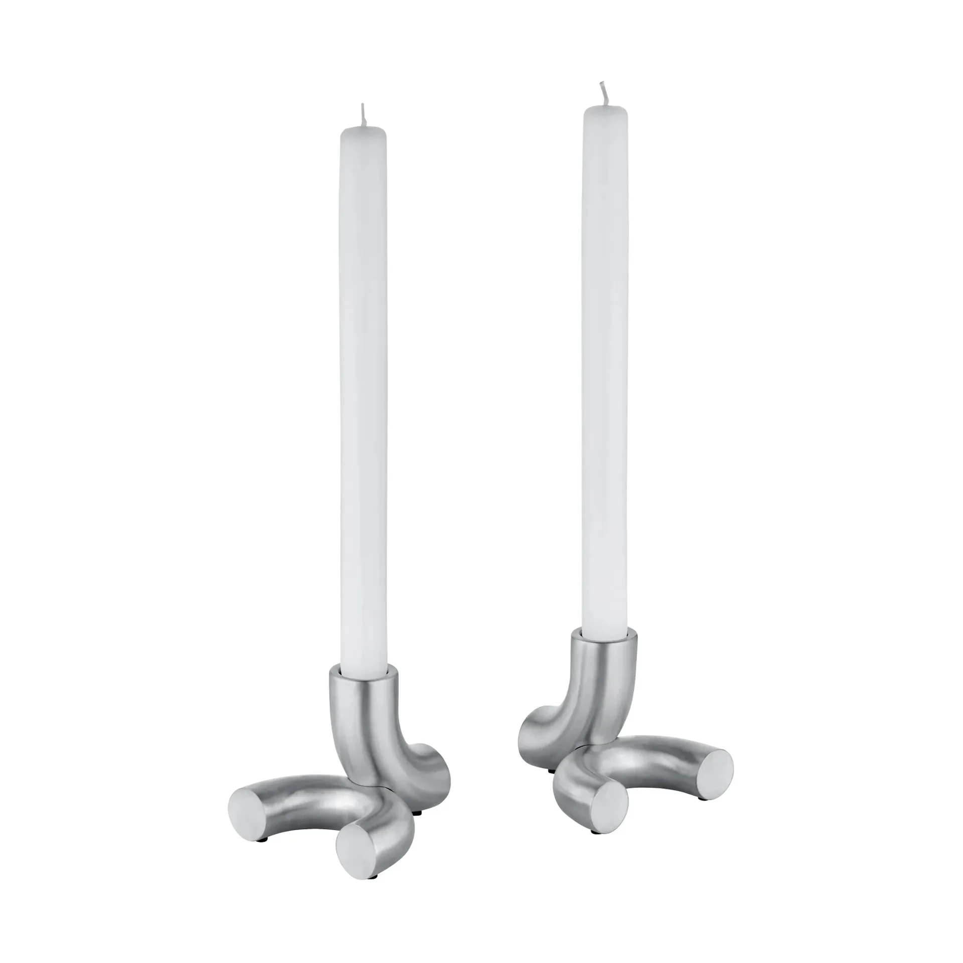 Doodle candle holder, Matte stainless steel blomus